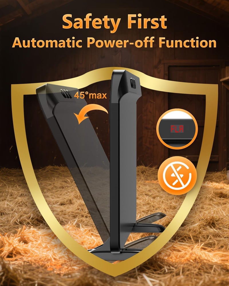 TIMEBAL 2025 Smart Chicken Coop Heater with Adjustable Temperature Remote Control, 200 Watts Radiant Heat Flat Panel Heaters for Winter Heating,Adaptable to Timer and Temp Controllers (Black) - Image 4